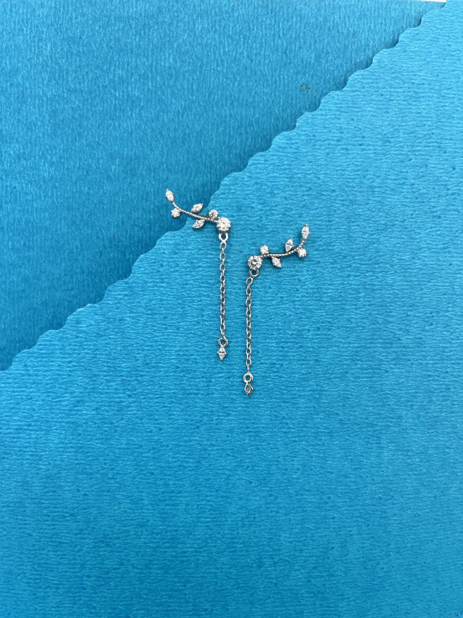 The Modern Willow Ear Climber with Marquise Accents - Image 3