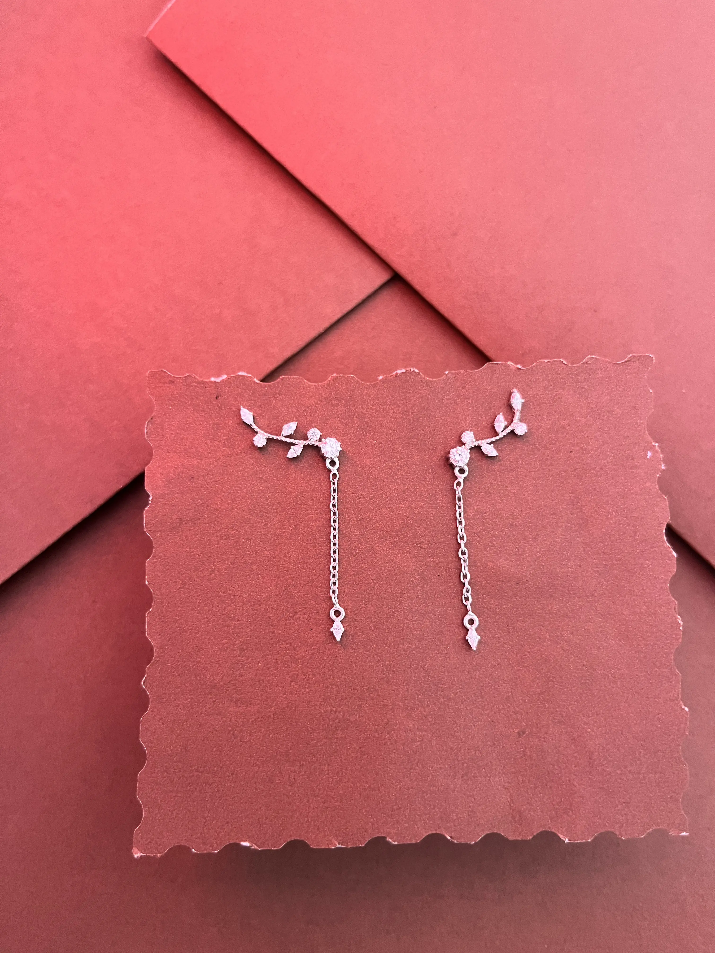 The Modern Willow Ear Climber with Marquise Accents - Image 4