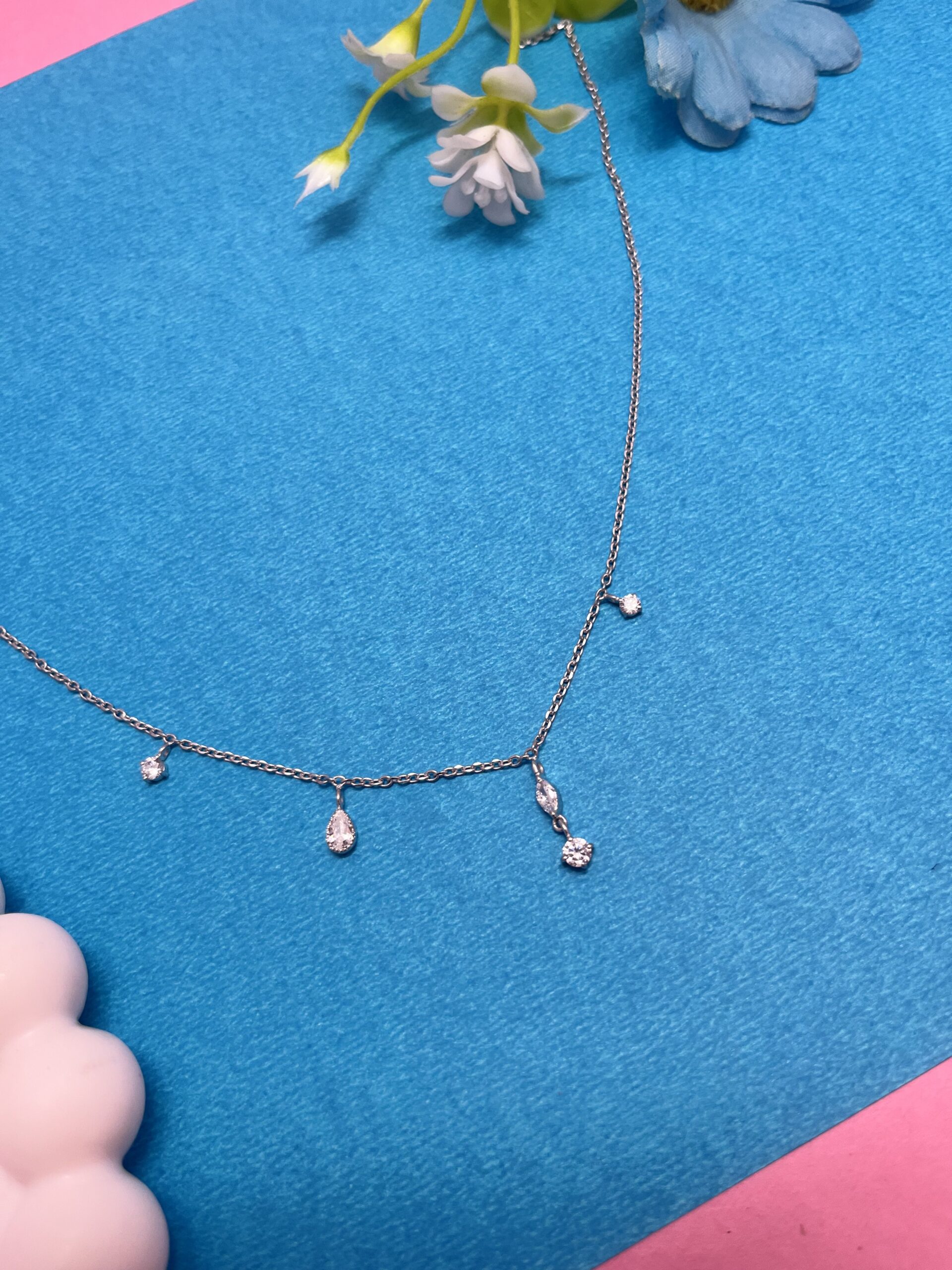 The Modern Silhouette Diamond Dangle Necklace - Image 3